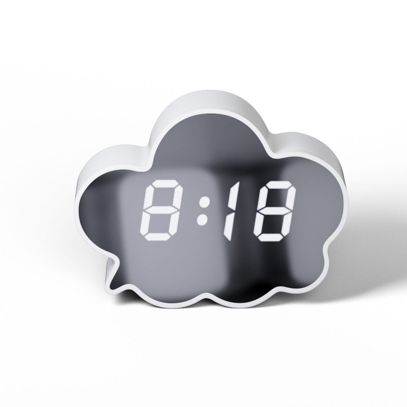 Simple Cloud Mirror Clock Intelligent Voice-controlled Induction Alarm Clock - GadgetHub