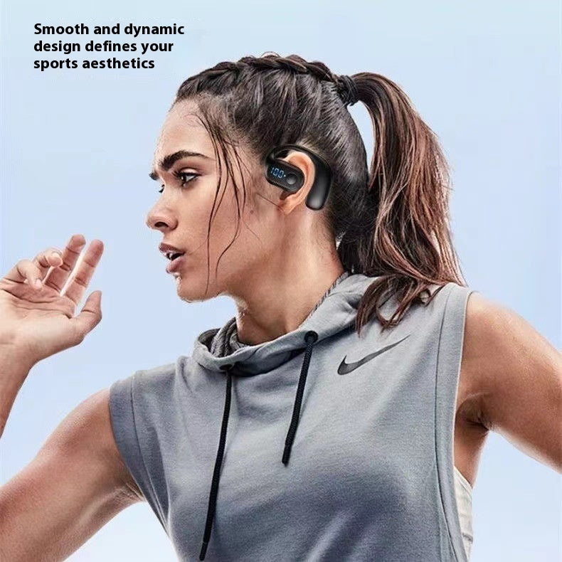 Business Wireless Headset Ear-mounted Non In-ear Smart Digital Display - GadgetHub