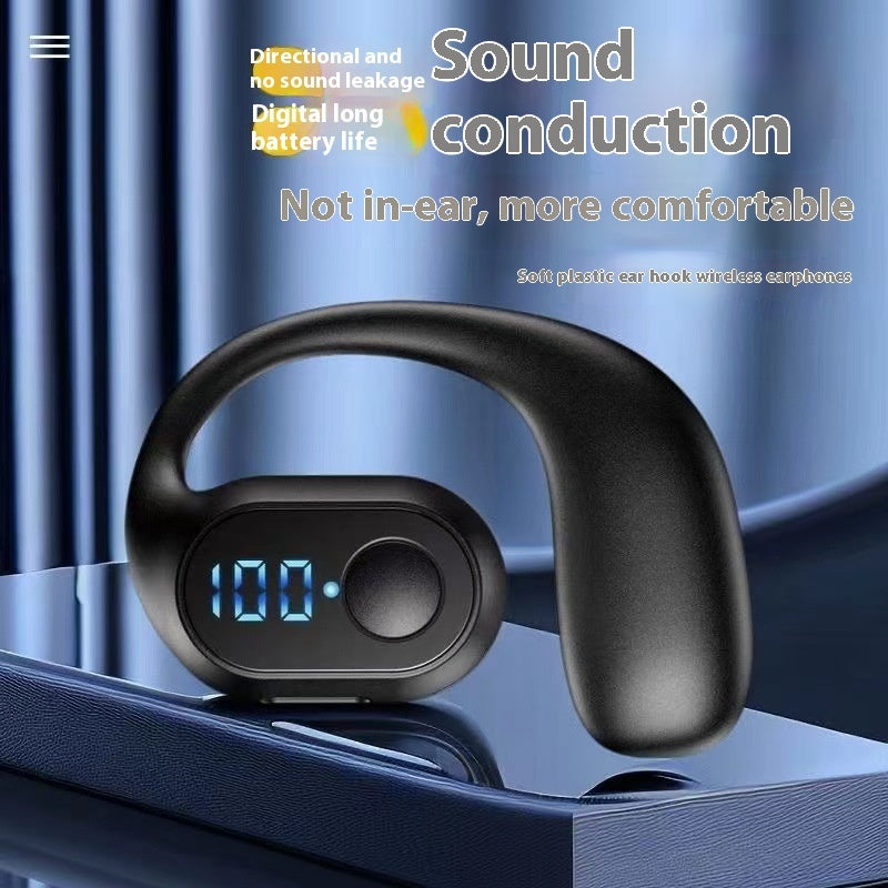 Business Wireless Headset Ear-mounted Non In-ear Smart Digital Display - GadgetHub