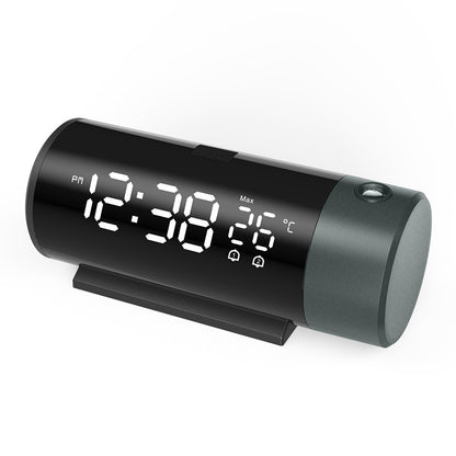 USB Charging Electronic Projection Dual Alarm Clock - GadgetHub