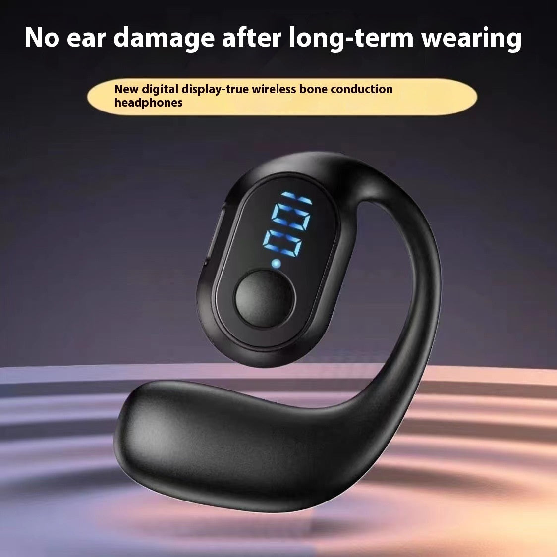 Business Wireless Headset Ear-mounted Non In-ear Smart Digital Display - GadgetHub