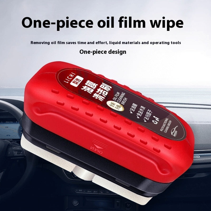 Automotive Oil Film Cleaning Brush Windshield Car Glass Sponge Cleaner Universal Removes Dirt Glass Cleaning Wipe Board Tool