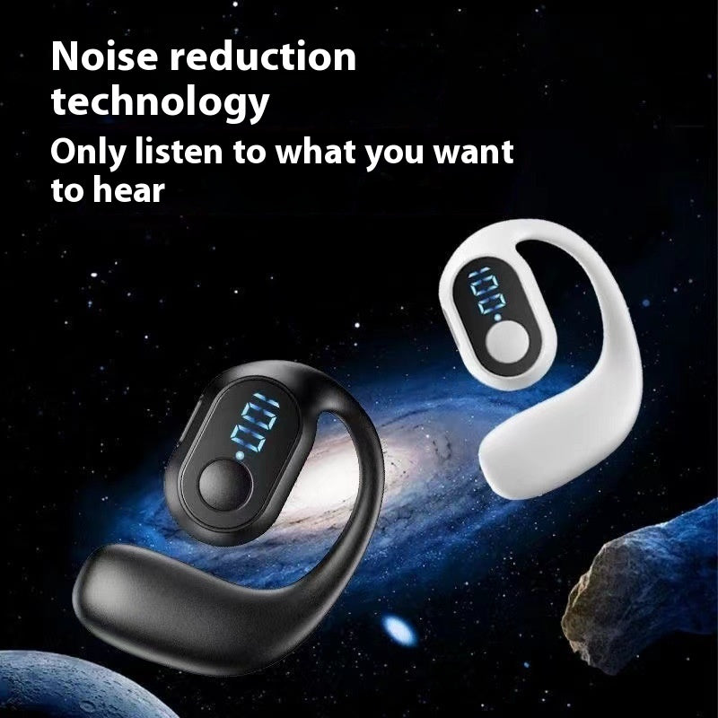 Business Wireless Headset Ear-mounted Non In-ear Smart Digital Display - GadgetHub