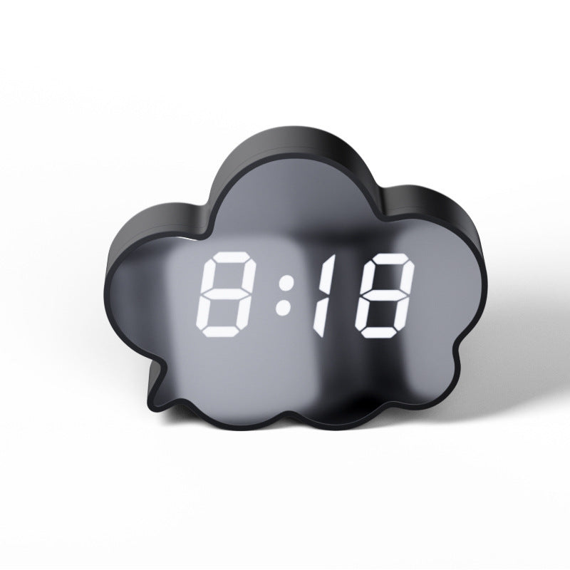 Simple Cloud Mirror Clock Intelligent Voice-controlled Induction Alarm Clock - GadgetHub